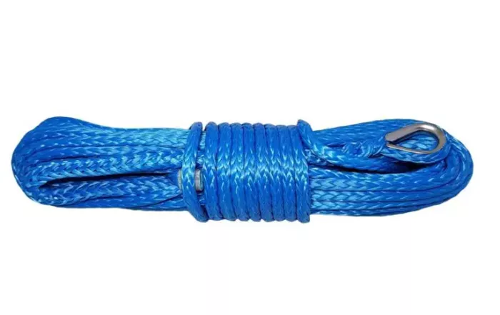 blue synthetic rope 12 mm x 25 m with thimble 108t 1